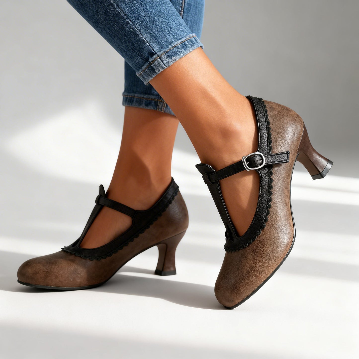 Chaussons Femme avec Design Vintage Ondulé Lucyle