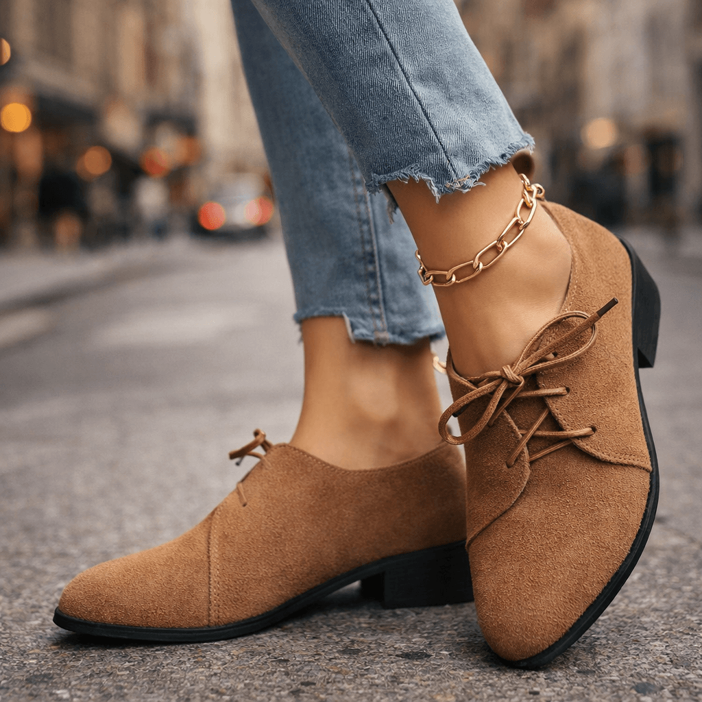 Chaussures Bloc Femme avec Tige en Daim Lucyle