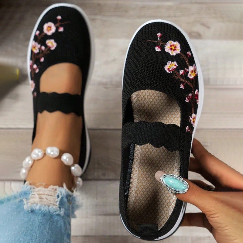 Chaussures Femme avec Broderie Florale Lucyle