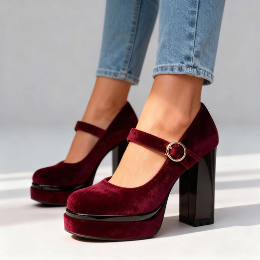 Chaussures Femme avec Talon Bloc Confortable Lucyle