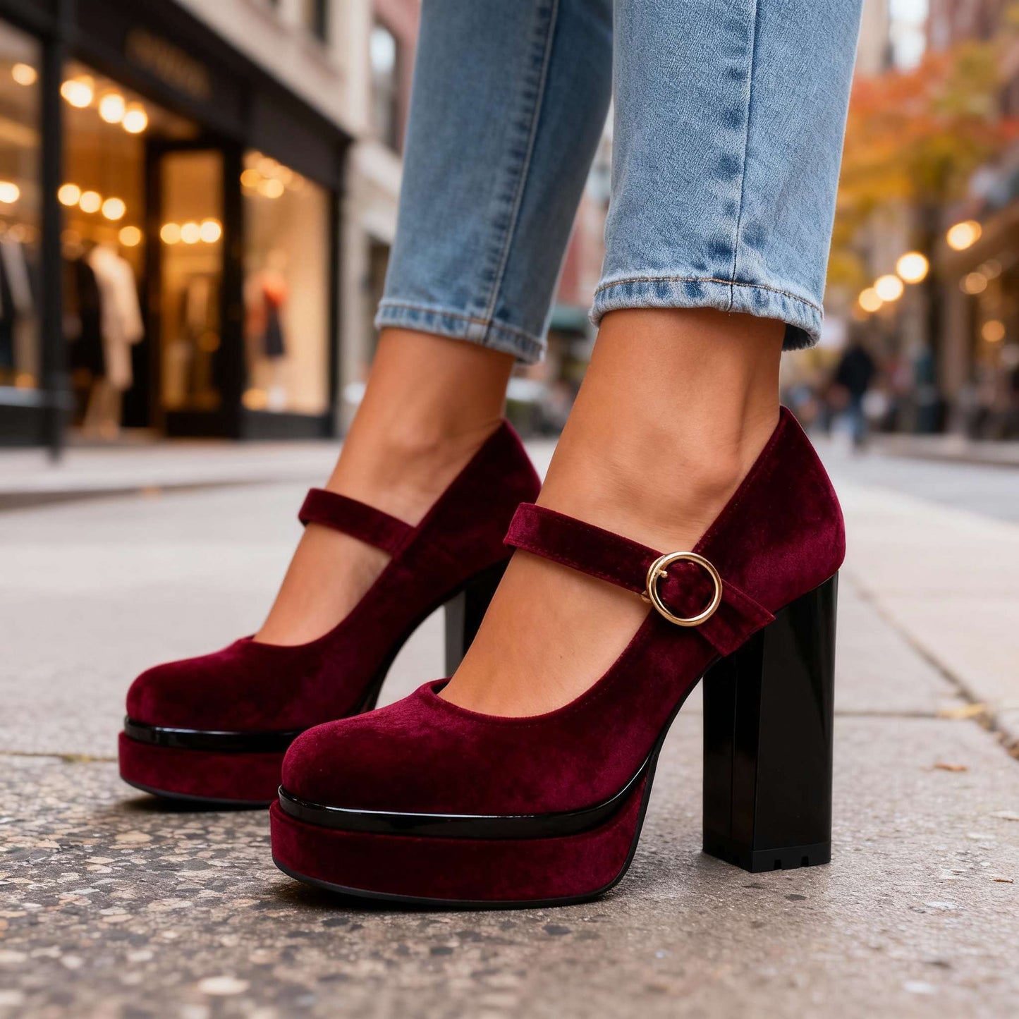 Chaussures Femme avec Talon Bloc Confortable Lucyle
