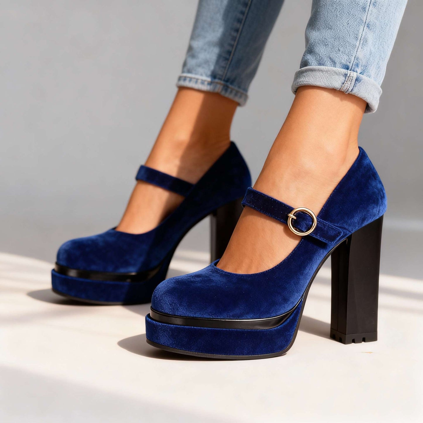 Chaussures Femme avec Talon Bloc Confortable Lucyle