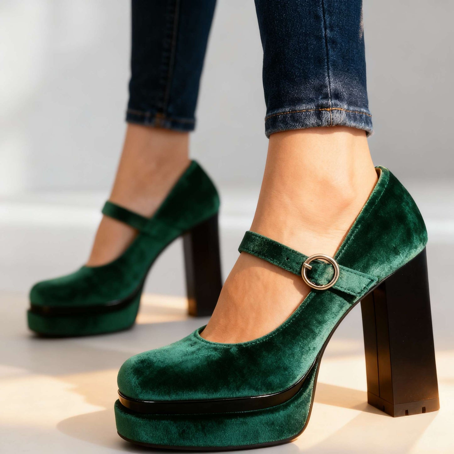 Chaussures Femme avec Talon Bloc Confortable Lucyle