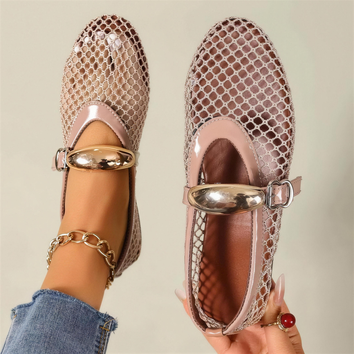 Chaussures Plates Femme avec Bride Mary Jane Lucyle