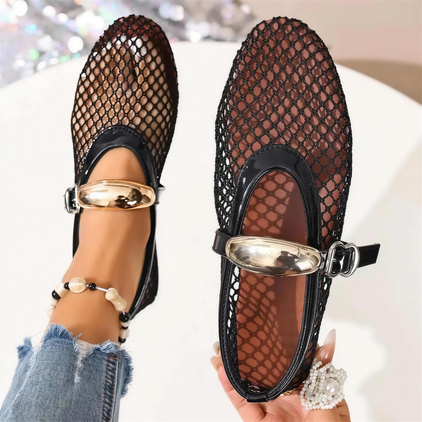 Chaussures Plates Femme avec Bride Mary Jane Lucyle