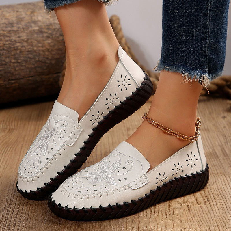 Chaussures Plates Femme avec Broderies Florales Lucyle