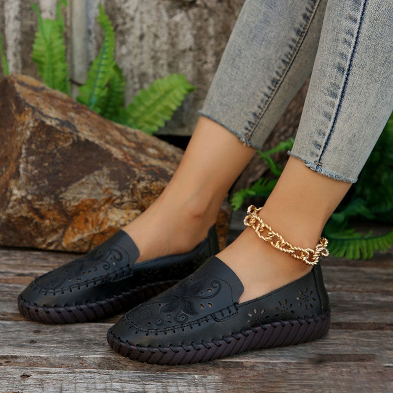 Chaussures Plates Femme avec Broderies Florales Lucyle