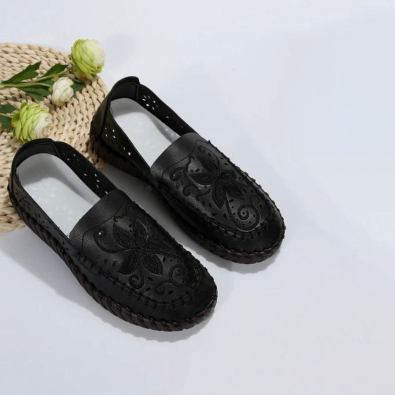 Chaussures Plates Femme avec Broderies Florales Lucyle