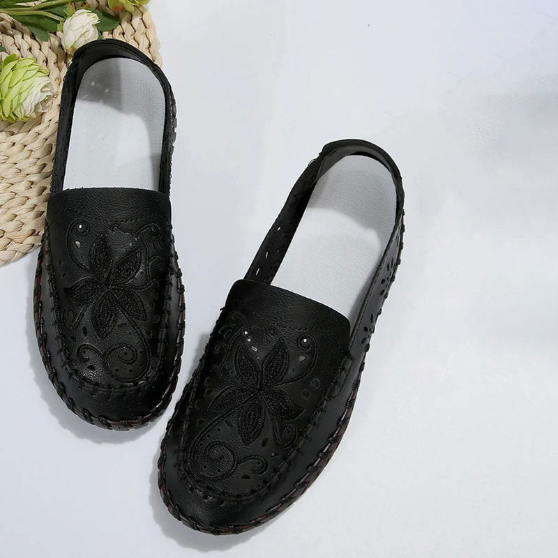 Chaussures Plates Femme avec Broderies Florales Lucyle