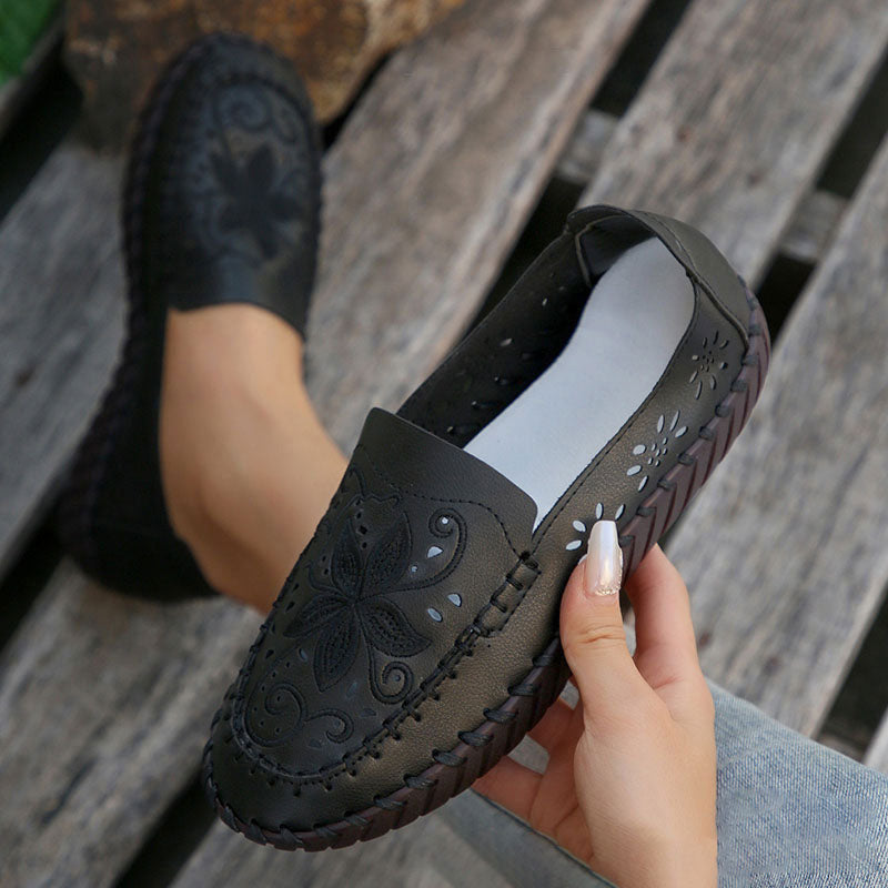Chaussures Plates Femme avec Broderies Florales Lucyle
