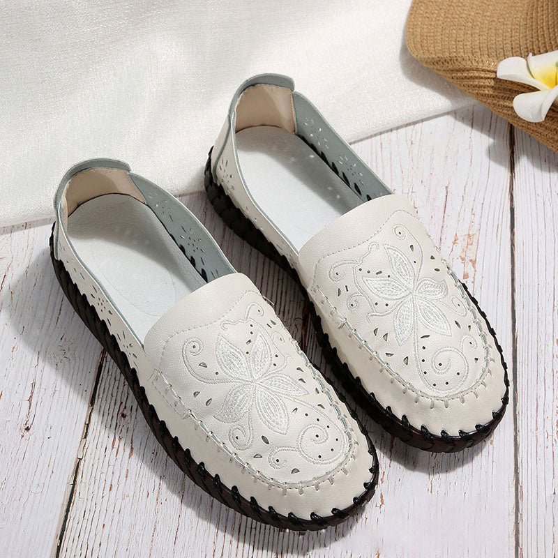 Chaussures Plates Femme avec Broderies Florales Lucyle