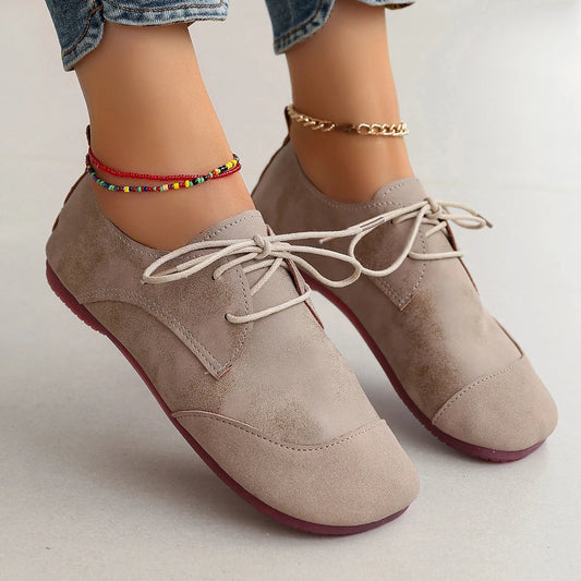 Chaussures Plates Femme avec Empiècement Texturé Lucyle