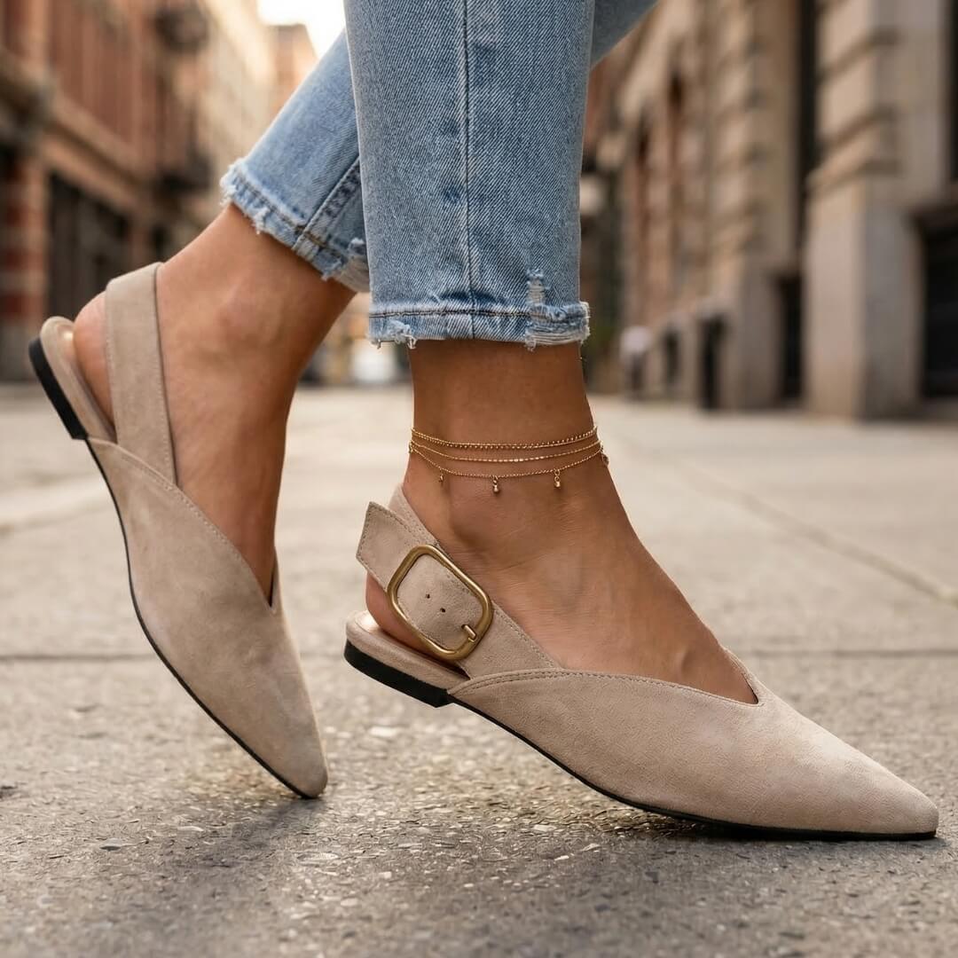 Chaussures Plates Femme avec Sangle Réglable Lucyle