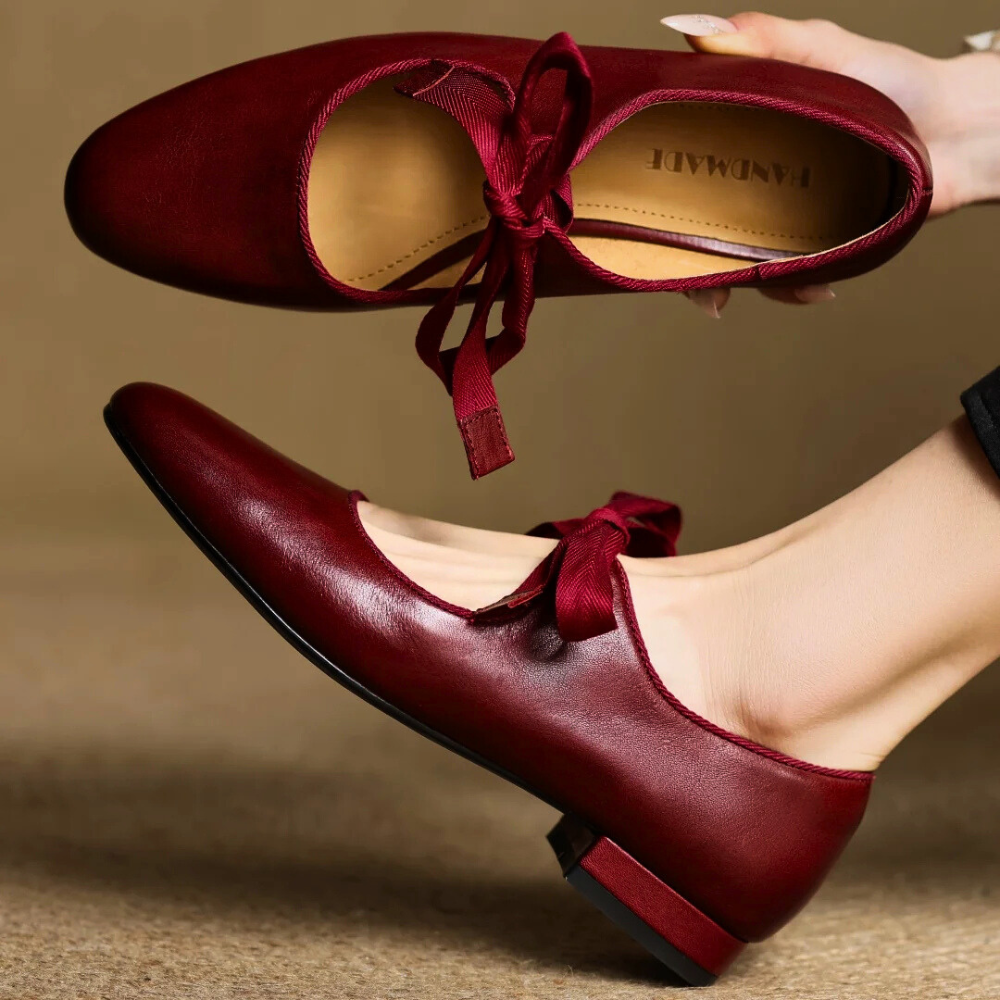 Chaussures Plates Femme avec Sangle à Nœud Papillon Lucyle