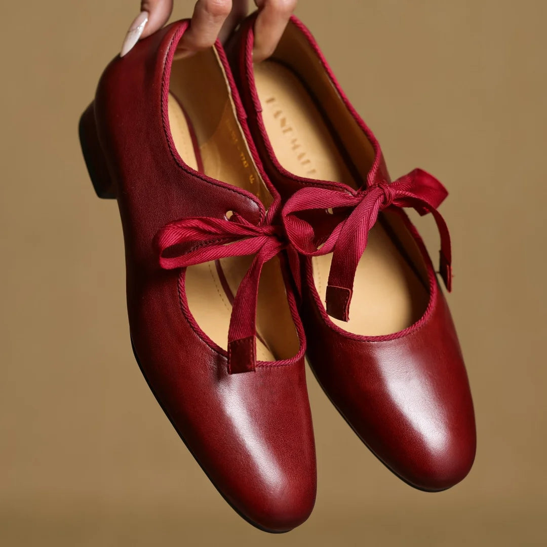 Chaussures Plates Femme avec Sangle à Nœud Papillon Lucyle