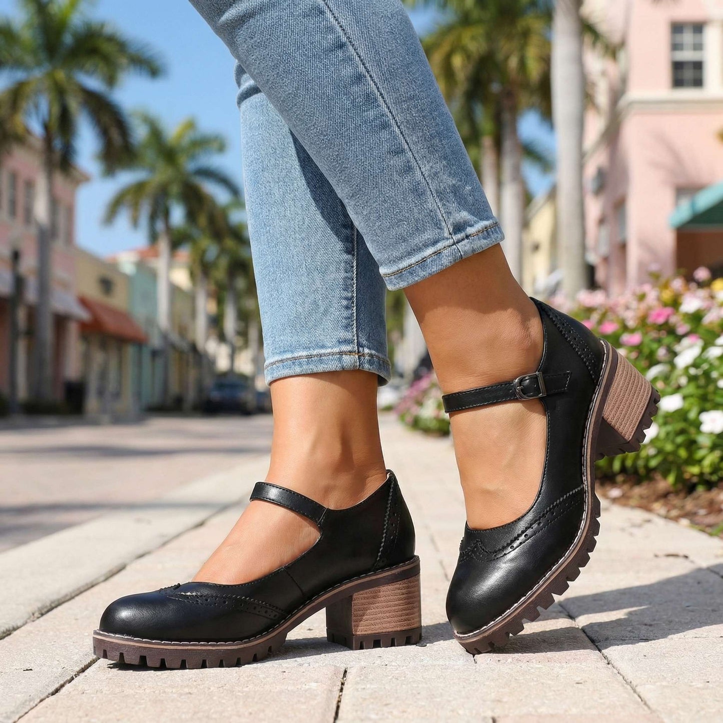 Chaussures Richelieu Femme avec Talons Épais Lucyle