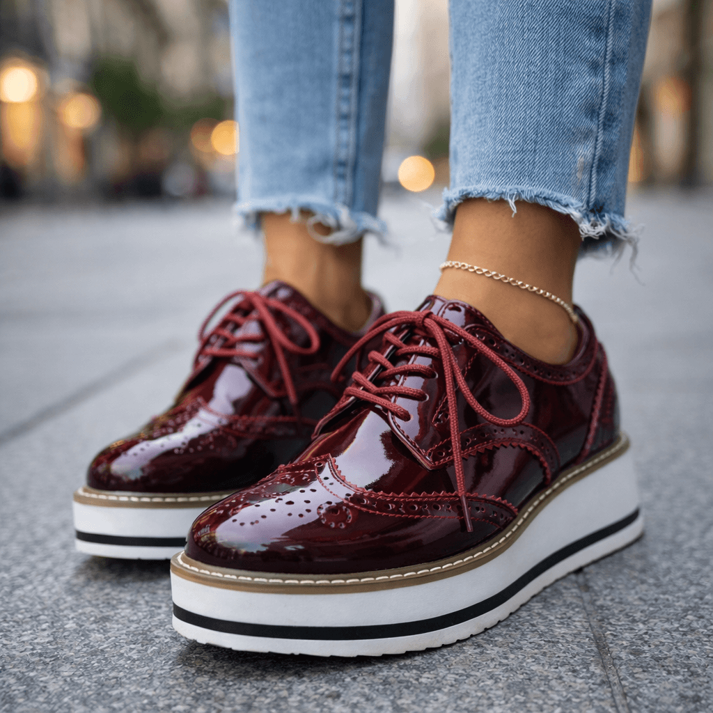 Chaussures à Plateforme Femme avec Détails Richelieu Lucyle