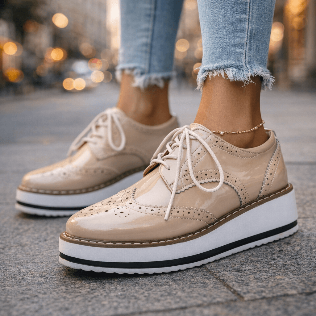 Chaussures à Plateforme Femme avec Détails Richelieu Lucyle