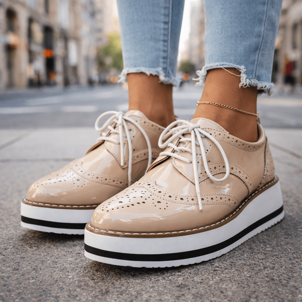 Chaussures à Plateforme Femme avec Détails Richelieu Lucyle