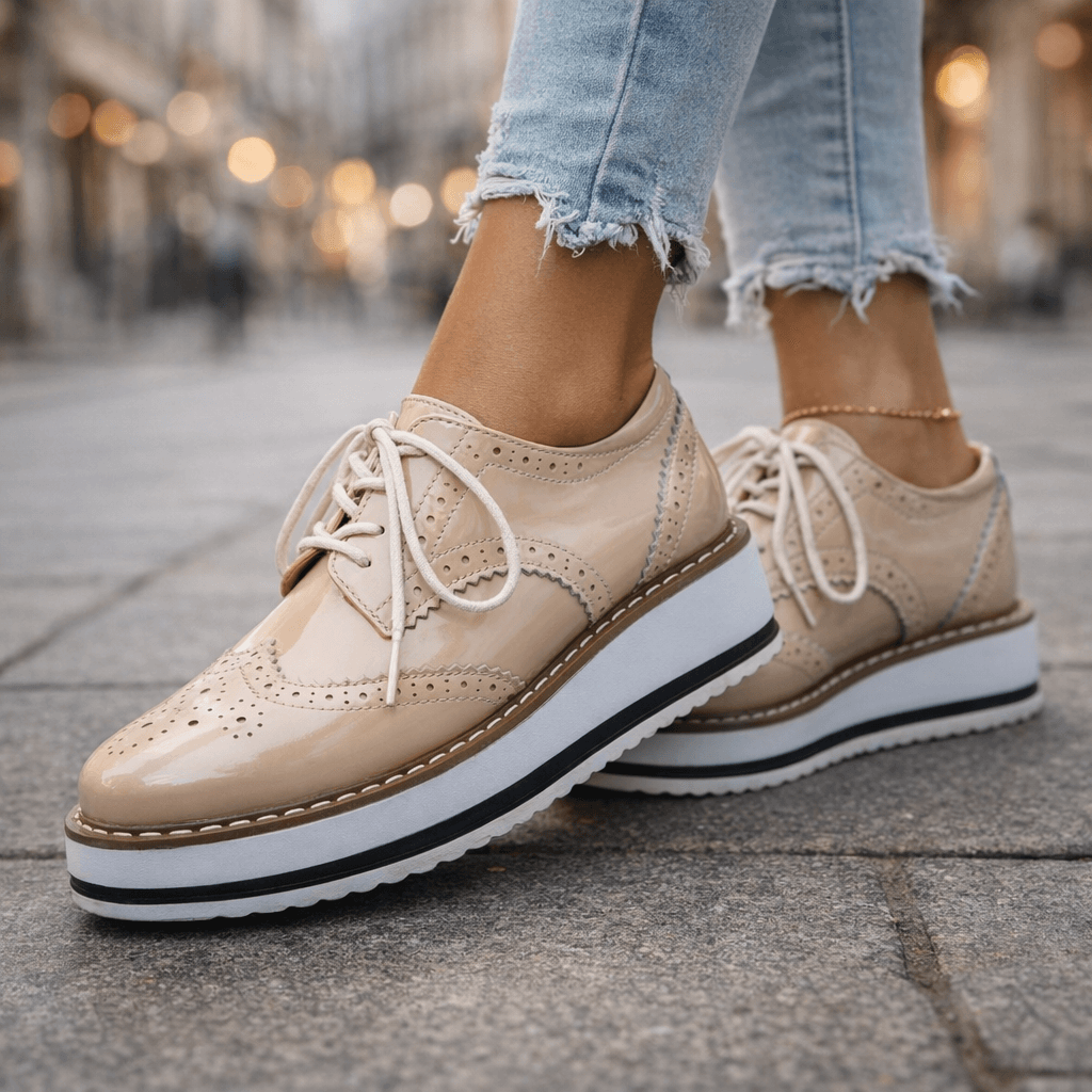 Chaussures à Plateforme Femme avec Détails Richelieu Lucyle