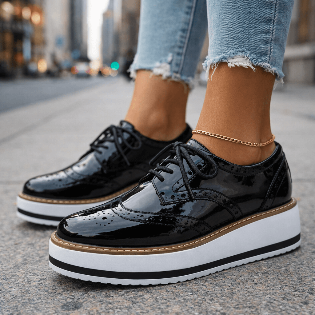 Chaussures à Plateforme Femme avec Détails Richelieu Lucyle