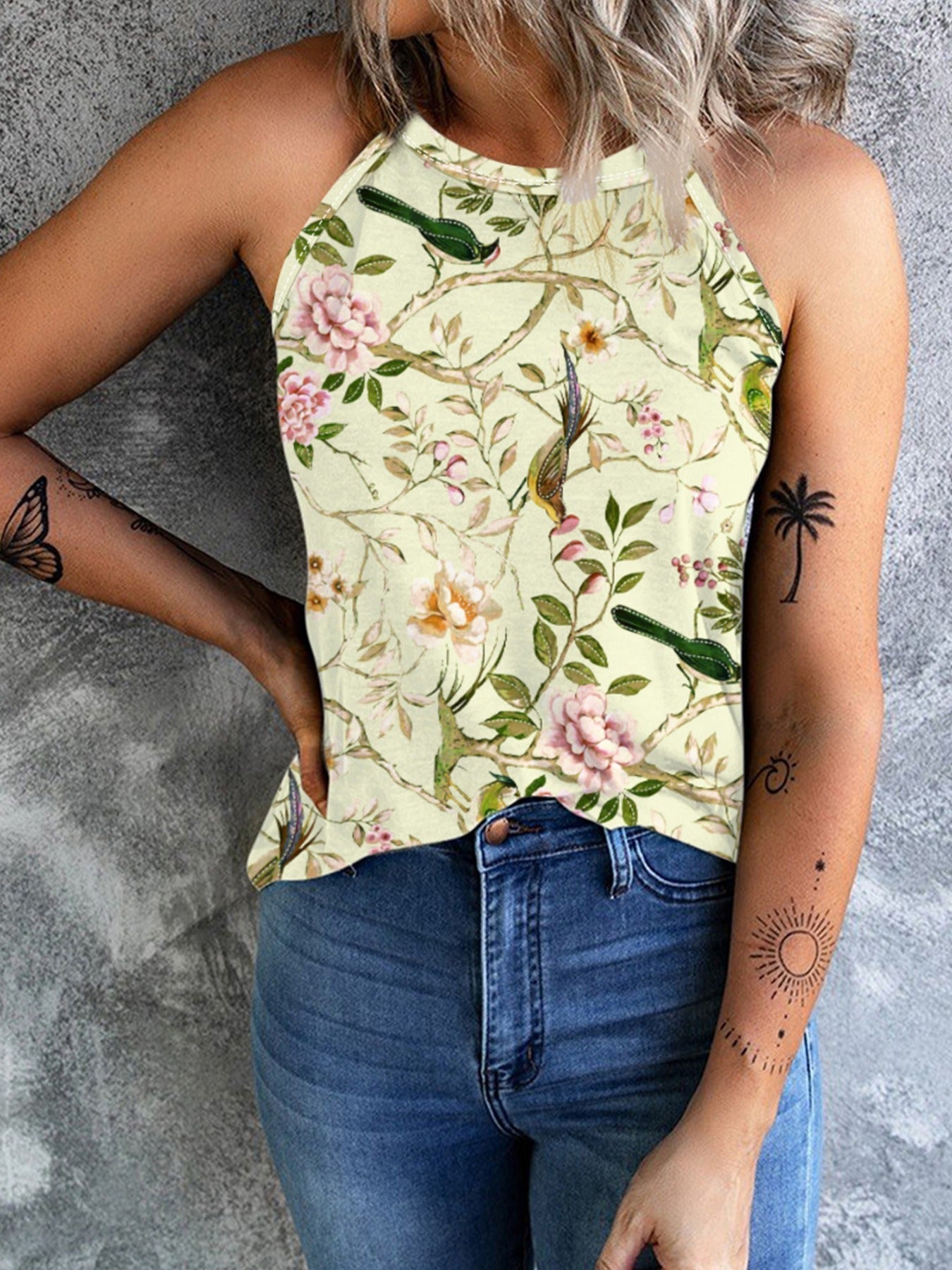 Chemise Femme en Coton avec Motif Floral Chic Lucyle