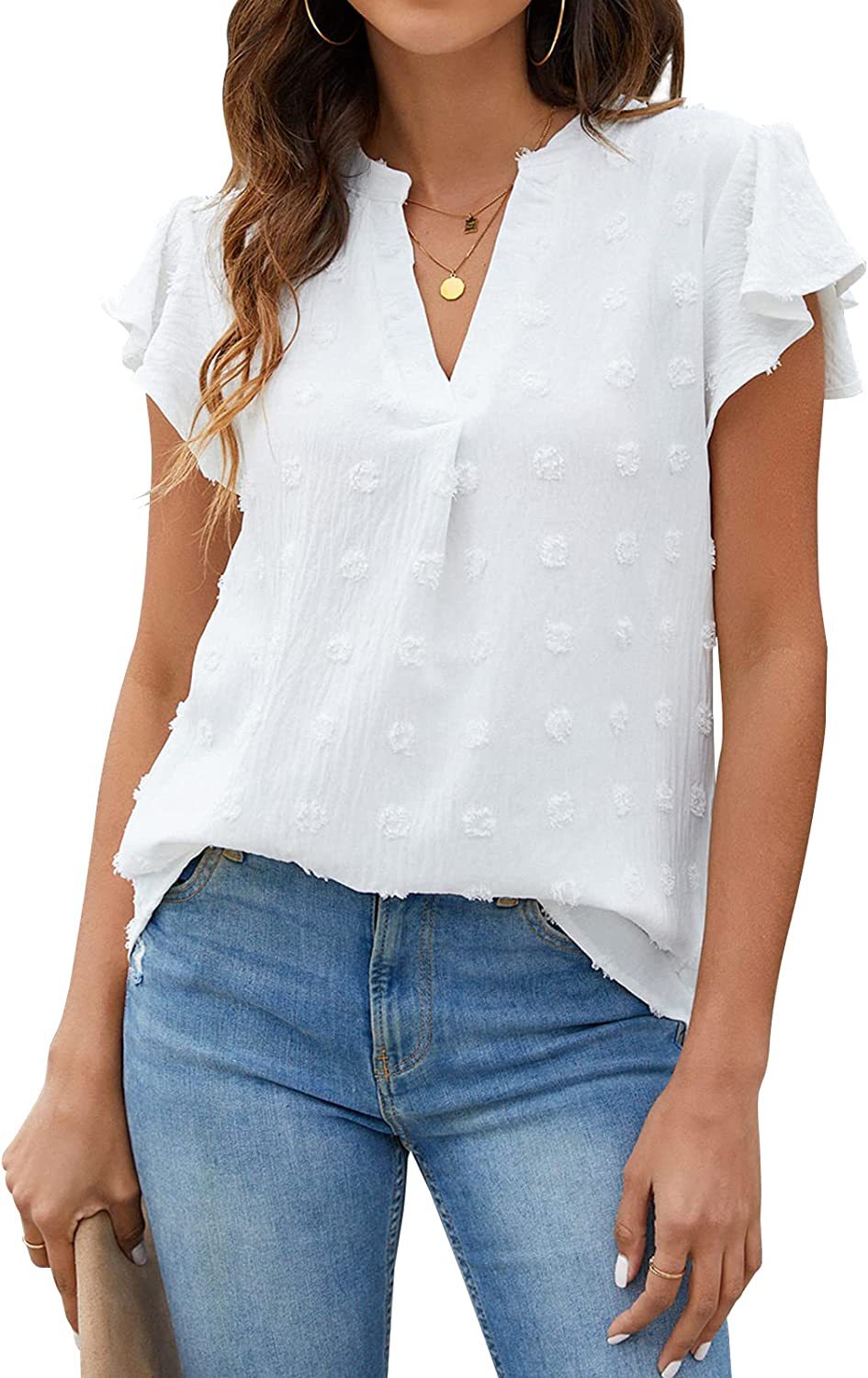 Chemisier Femme avec Bordure en Dentelle Lucyle