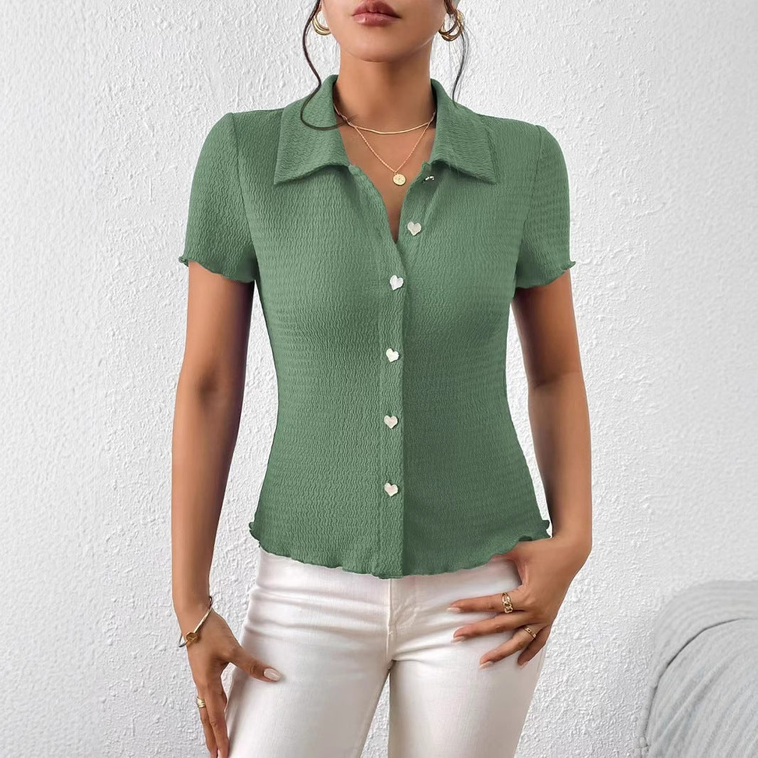 Chemisier Femme avec Design Structuré et Boutons Lucyle