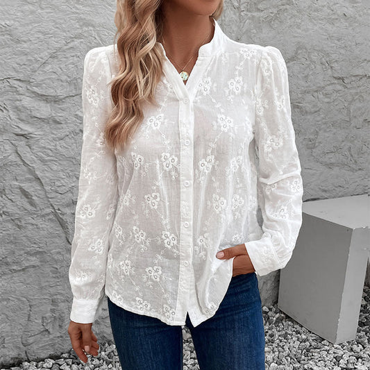 Chemisier Femme avec Motif Floral Troué Lucyle