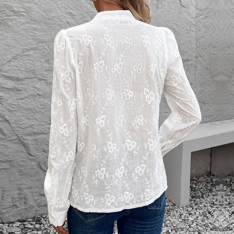Chemisier Femme avec Motif Floral Troué Lucyle