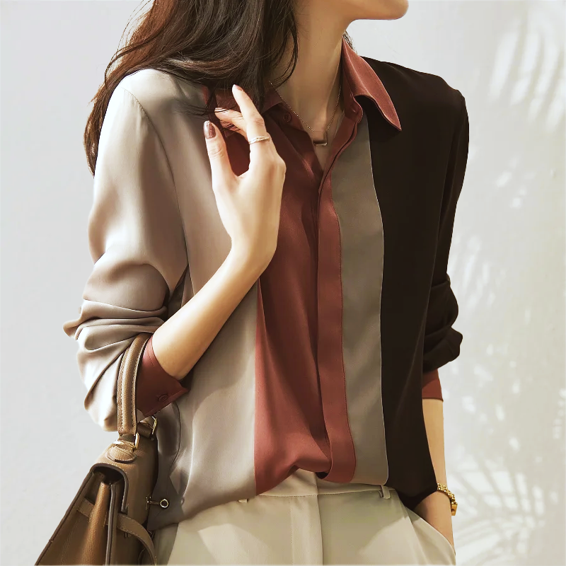 Chemisier Femme en Satin avec Style Moderne Lucyle