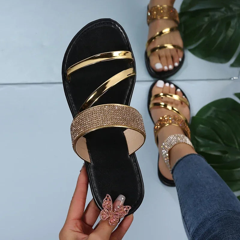 Claquettes Femme avec Strass Brillants Lucyle