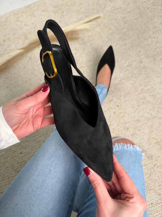 Demi-Slip-On Femme avec Boucle Dorée Lucyle