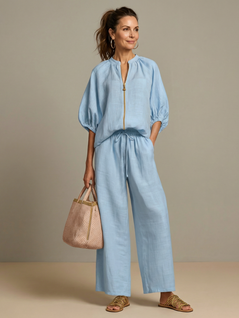 Ensemble Blouson Femme avec Pantalon Large Lucyle