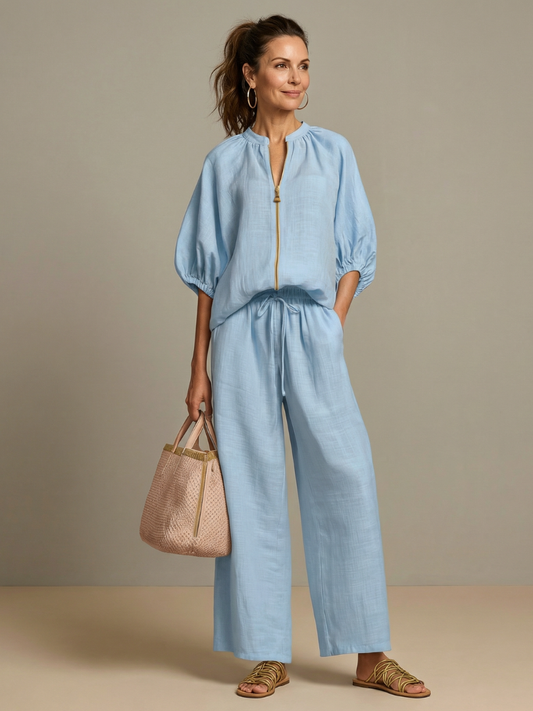 Ensemble Blouson Femme avec Pantalon Large Lucyle