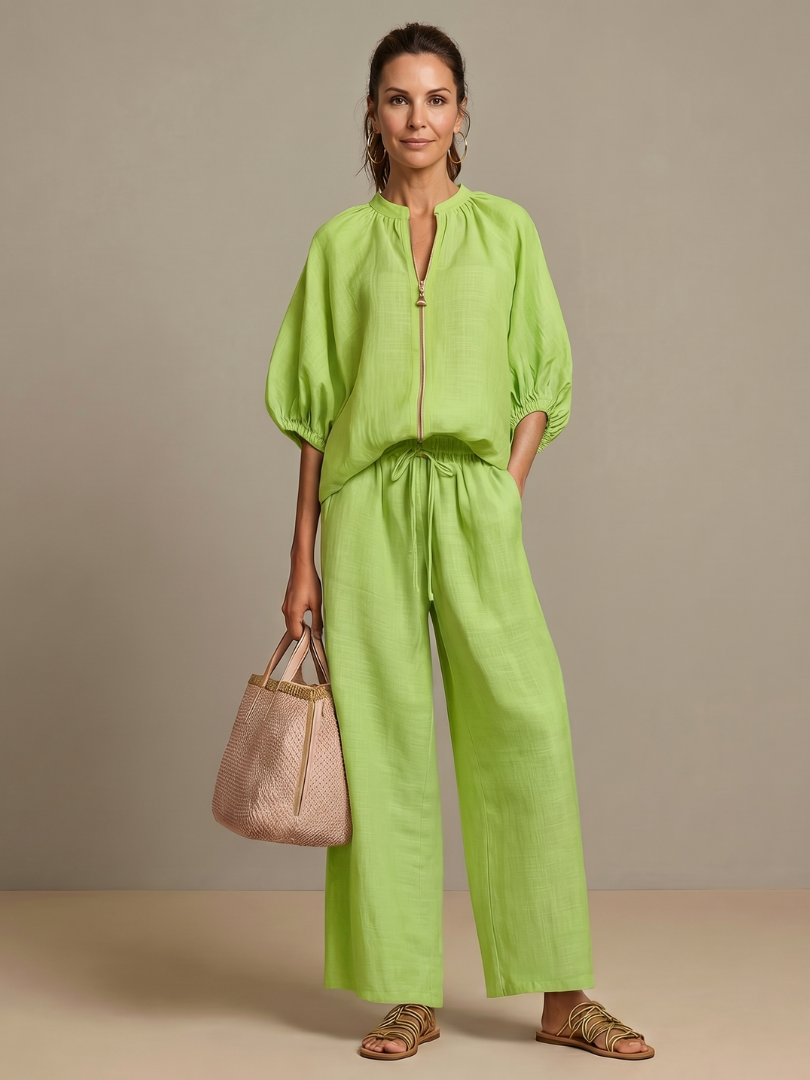 Ensemble Blouson Femme avec Pantalon Large Lucyle