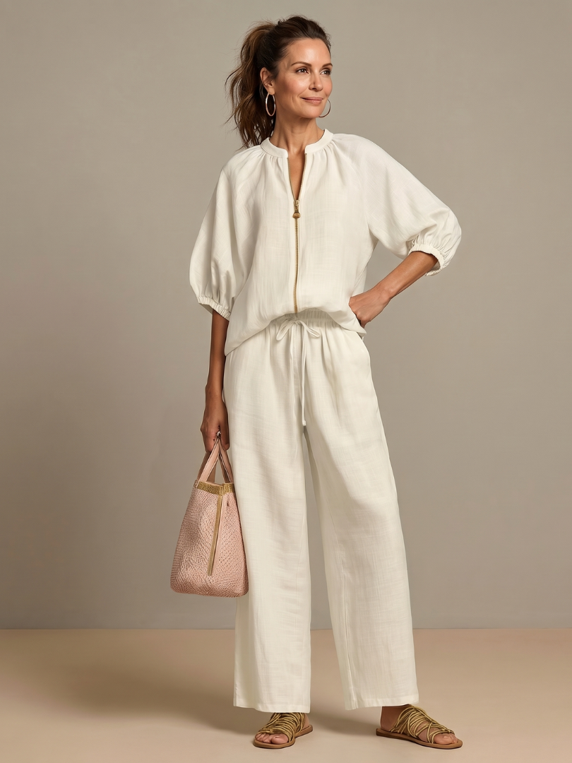Ensemble Blouson Femme avec Pantalon Large Lucyle
