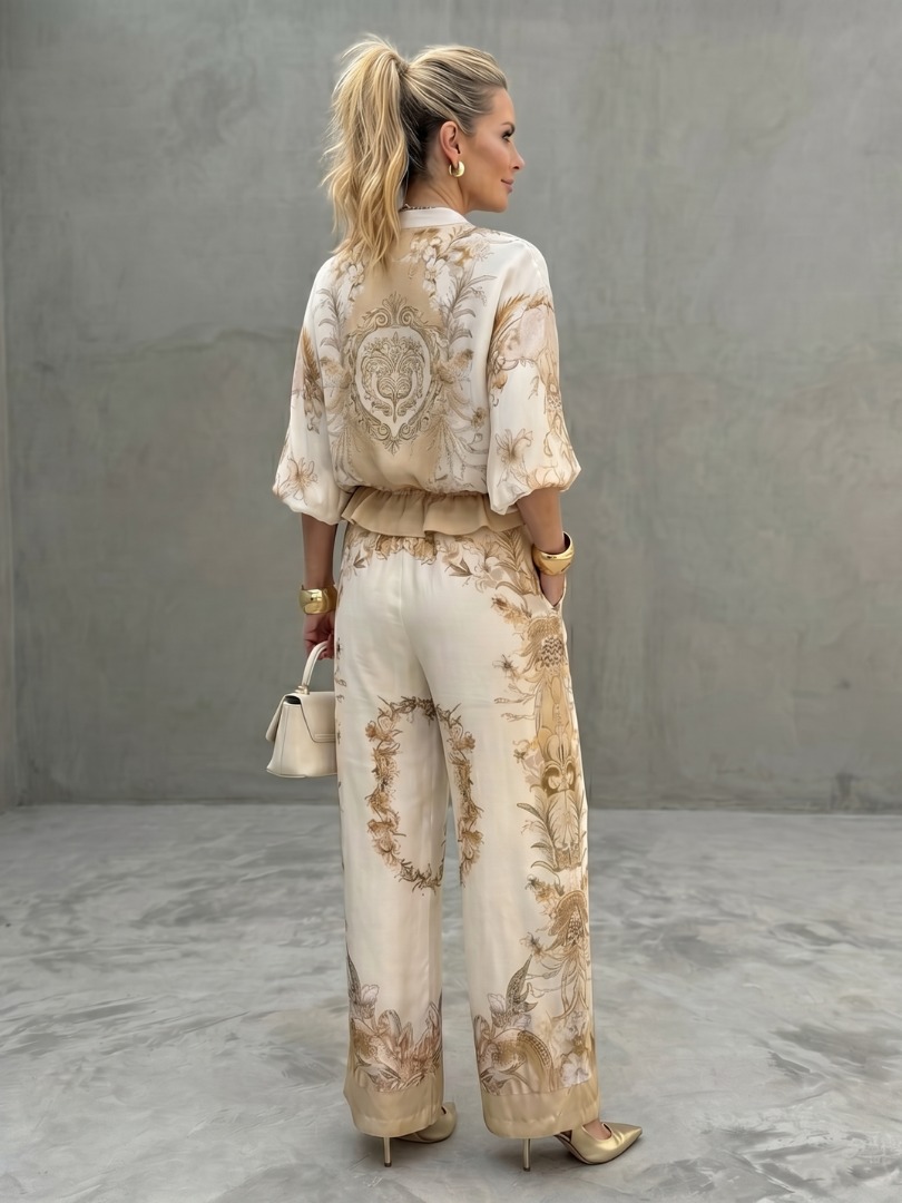 Ensemble Deux Pièces Femme avec Chemisier Zippé Lucyle