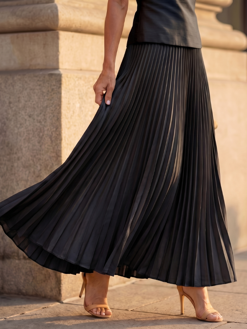 Ensemble Jupe Plissée Femme avec Corsage Structuré Lucyle