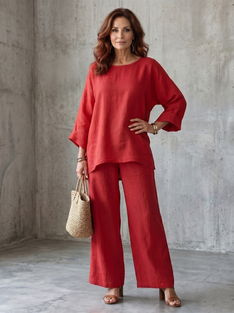 Ensemble Tunique Décontractée Femme avec Pantalon Large Lucyle