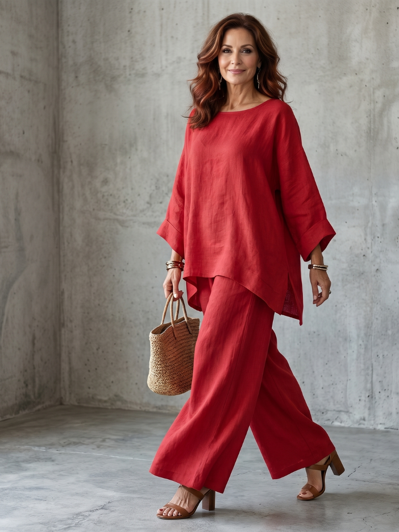 Ensemble Tunique Décontractée Femme avec Pantalon Large Lucyle
