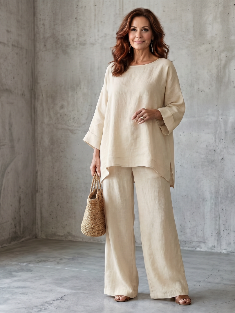 Ensemble Tunique Décontractée Femme avec Pantalon Large Lucyle