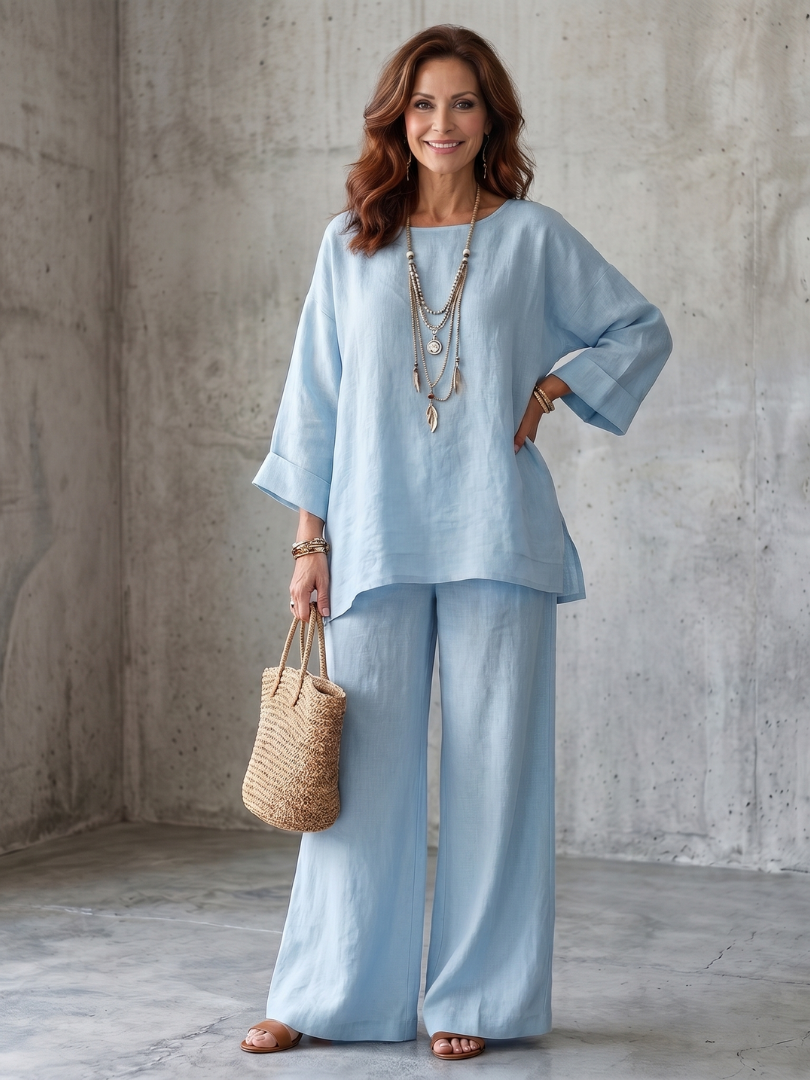 Ensemble Tunique Décontractée Femme avec Pantalon Large Lucyle