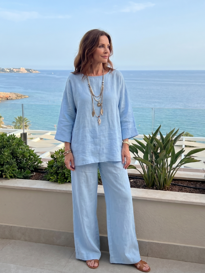 Ensemble Tunique Décontractée Femme avec Pantalon Large Lucyle