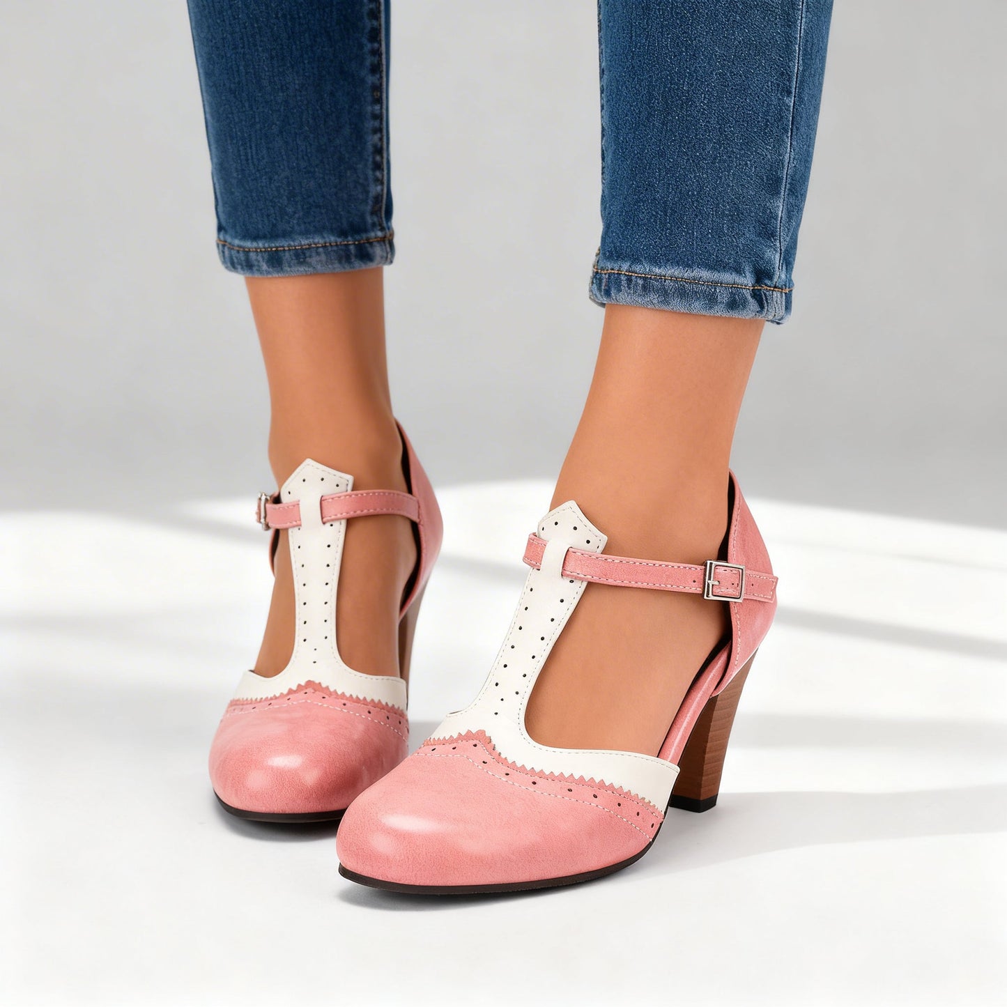 Escarpins Femme avec Bride en T Vintage Lucyle
