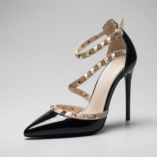 Escarpins Femme avec Clous en Cuir Végétalien Lucyle