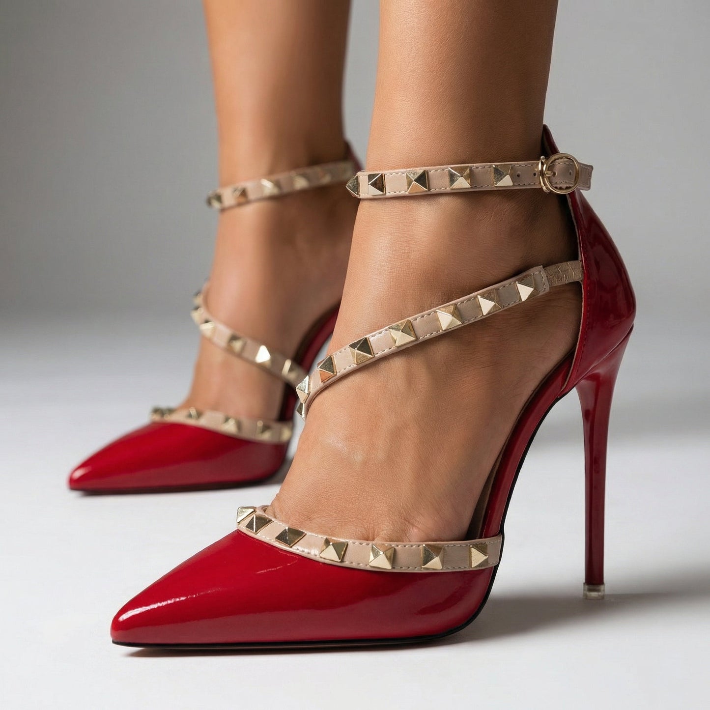 Escarpins Femme avec Clous en Cuir Végétalien Lucyle