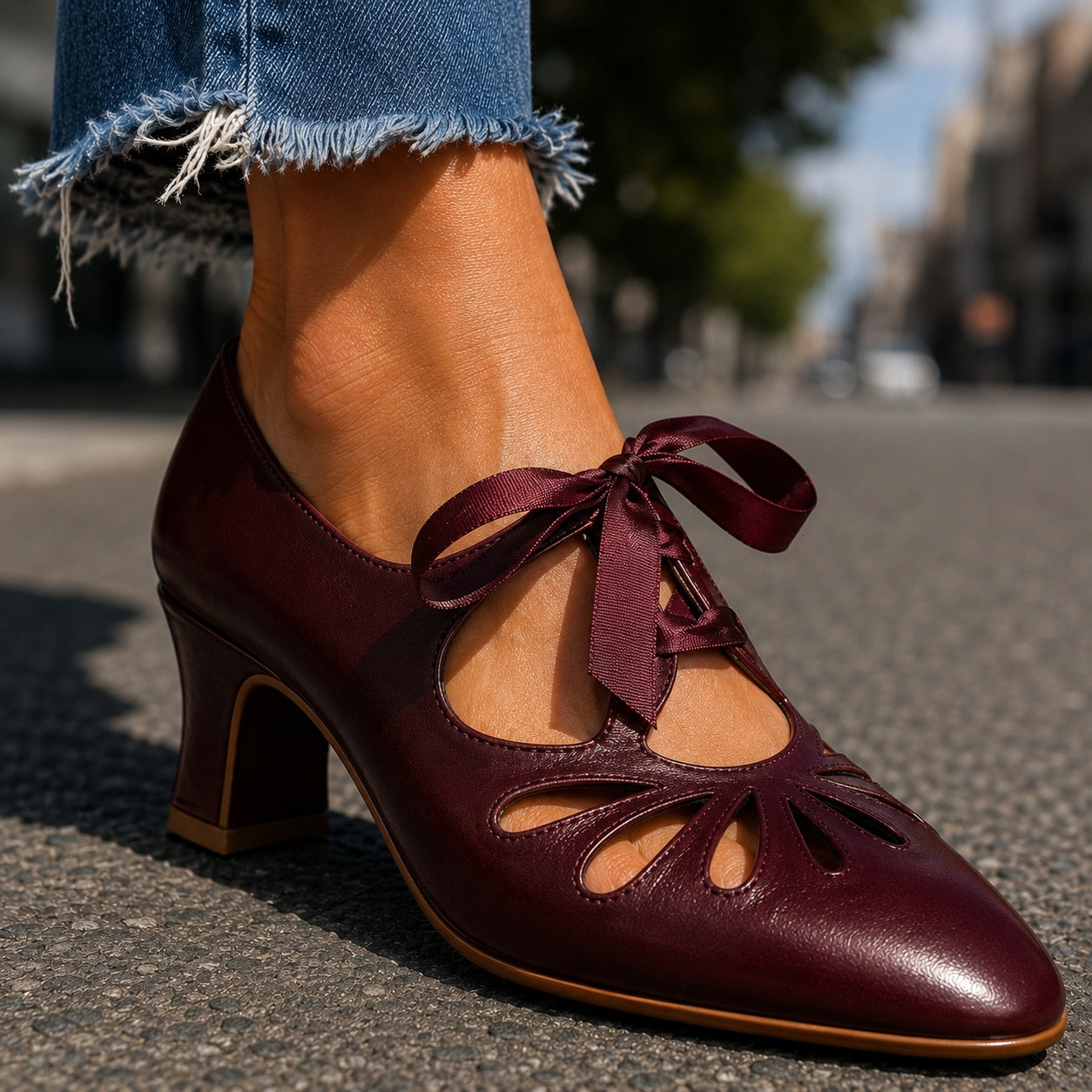 Escarpins Femme avec Découpes en Pétales Lucyle