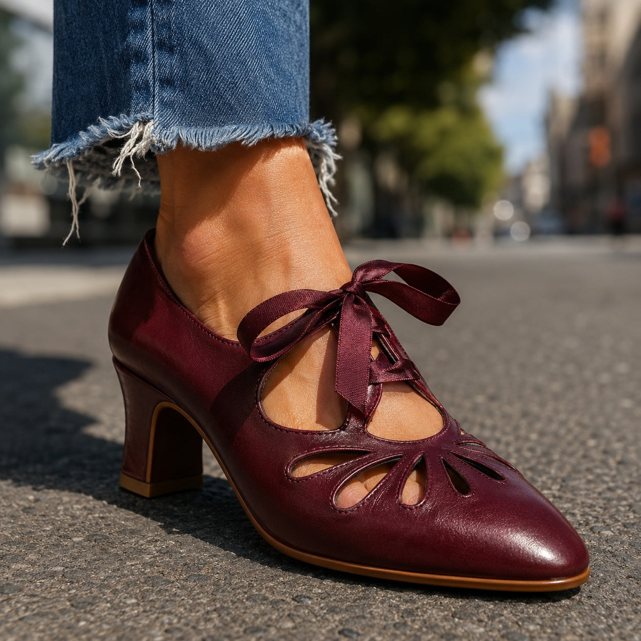 Escarpins Femme avec Découpes en Pétales Lucyle