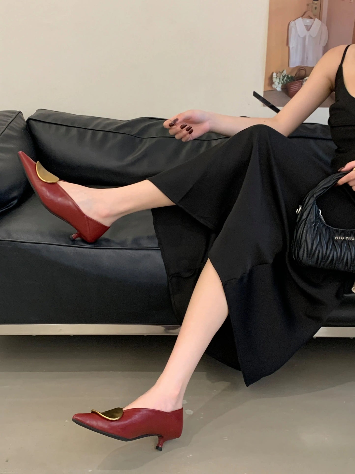 Escarpins Femme avec Empeigne en Métal Lucyle